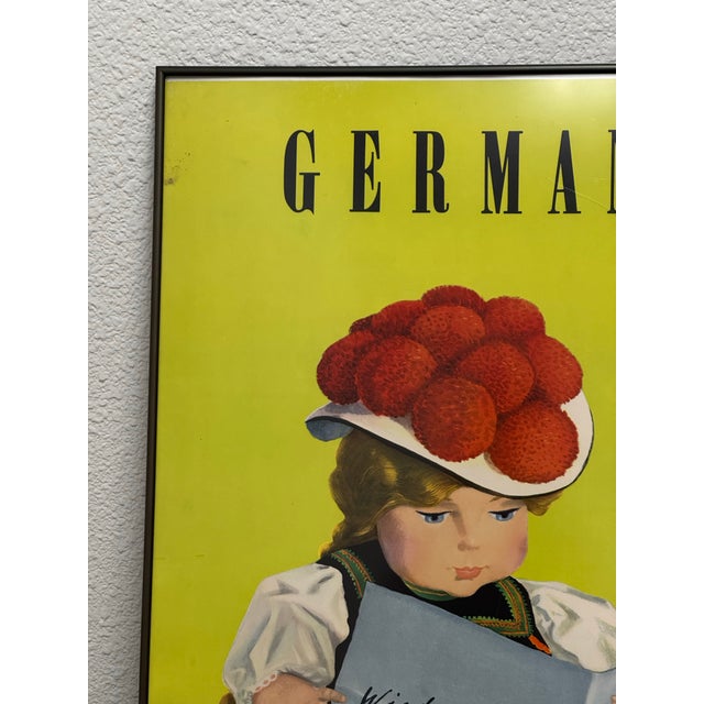 Wood Hanns Lohrer "Wiedersehen With Germany" Poster, Framed For Sale - Image 7 of 12
