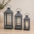 Rustic Traditional Gray Metal Lantern (Set of 3) For Sale - Image 3 of 6