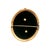 19th Century Victorian 10k Yellow Gold Black Onyx, Garnet and Seed Pearl Floral Brooch For Sale - Image 4 of 5