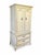 Cream Vintage French Provincial Wardrobe Armoire For Sale - Image 8 of 9