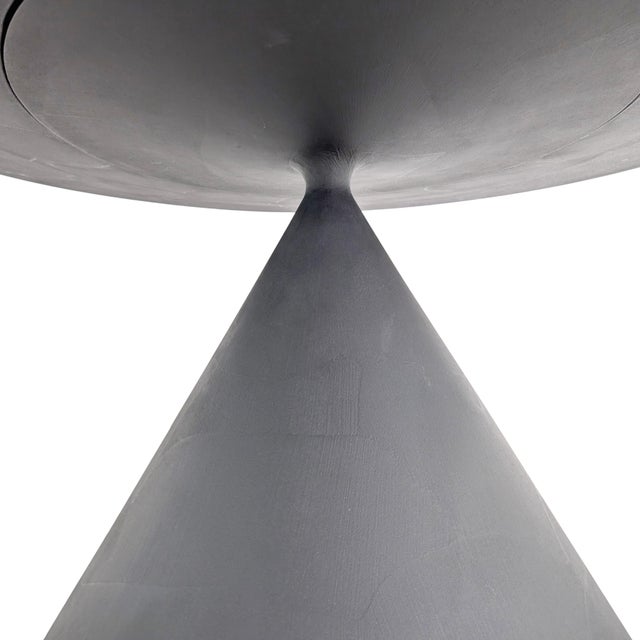 Black Round Clay Concrete Dining Table by Marc Krusin for Desalto For Sale - Image 8 of 9