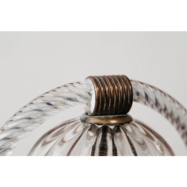 Abat-Jour Lights in Murano Glass and Brass from Barovier & Toso, 1950s, Set of 2 For Sale - Image 12 of 18