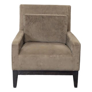 West Elm Brown Lounge Armchair – Modern and Comfortable For Sale