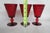 Viking Glass Mt Vernon Ruby Red Panel 3 Tall Wine Water Goblets Cups For Sale - Image 10 of 12