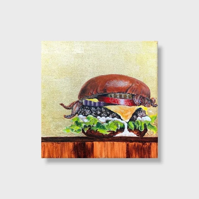 Contemporary Impressionist Still Life Original Acrylic Painting, "Lots of Mayo" For Sale - Image 4 of 4