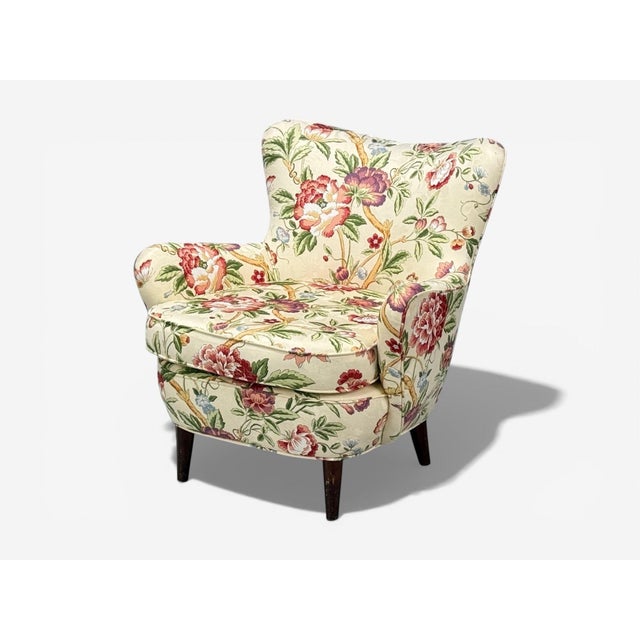 Ernst Schwadron Style, Mahogany, Fabric, Organic Lounge Chairs, Usa, 1960s For Sale - Image 4 of 11