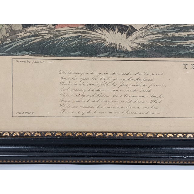 Antique "The Grand Leicestershire Fox Hunt" Sporting Print, Professionally Framed, 19th Century For Sale - Image 4 of 17