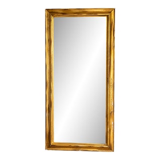 Large Vintage Giltwood & Gesso Full-Length Pier Mirror, 64” For Sale