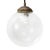 Vintage Dutch Bubble Glass and Brass Globe Pendant Lamp For Sale - Image 6 of 6