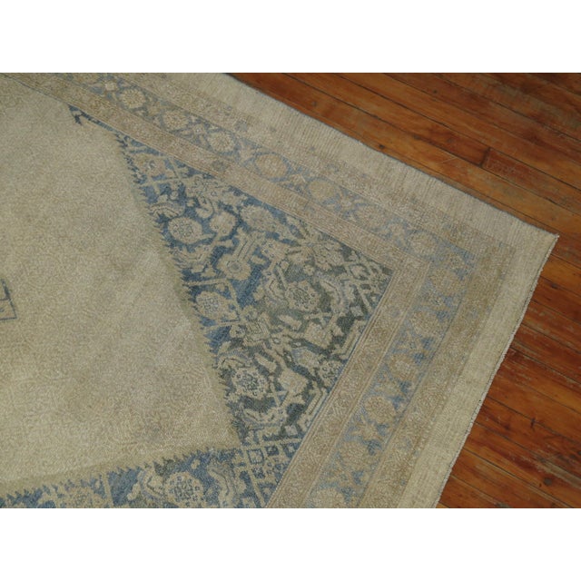 Early 20th Century Zabihi Collection Neutral Color Persian Tribal Wide Gallery Runner For Sale - Image 5 of 8