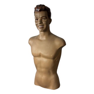 Mid-Century Male Mannequin Bust, 1950s For Sale
