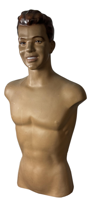 Mid-Century Male Mannequin Bust, 1950s