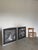 Pierre Sabatier Pair Minimalist Felt Textile Art in Vintage Metal Trim Frames Monochromatic For Sale - Image 4 of 15