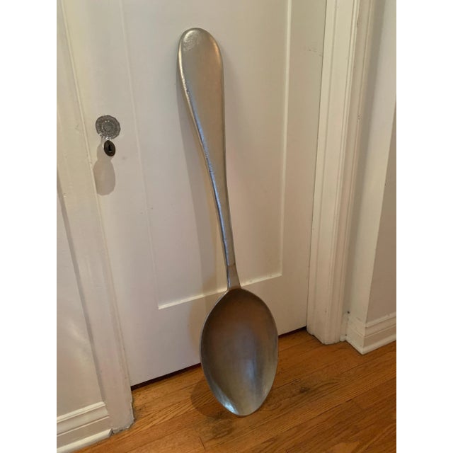 Mid 20th Century Curtis Jere Oversized Metal Spoon For Sale In Los Angeles - Image 6 of 9