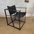 Pastoe 1990s Post Modern Black Leather and Metal Armchair #4 Attributed to Radbound Van Beekum for Pastoe For Sale - Image 4 of 12