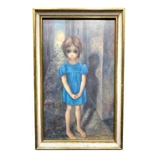 Margaret Keane 1962 Big Eyes "The First Grail" Print, Framed For Sale