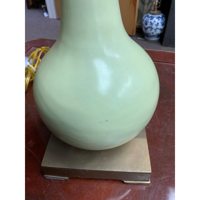 Mid Century Modern Light Green Table Lamp For Sale - Image 4 of 7