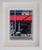 This artwork depicts a vibrant urban scene featuring a pastel blue scooter parked outside a contemporary building with a...