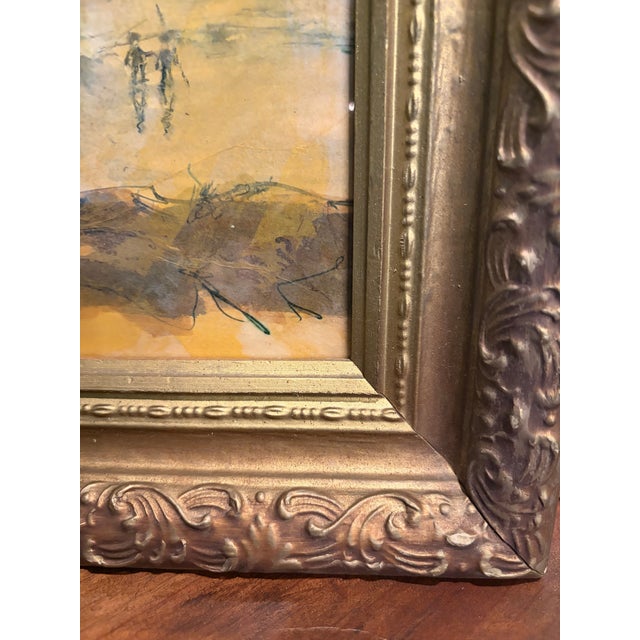 Drawing/Sketching Materials Artwork by Merwin Richard Altfeld 1966 Original Malibu California Mixed-Media Painting For Sale - Image 7 of 15