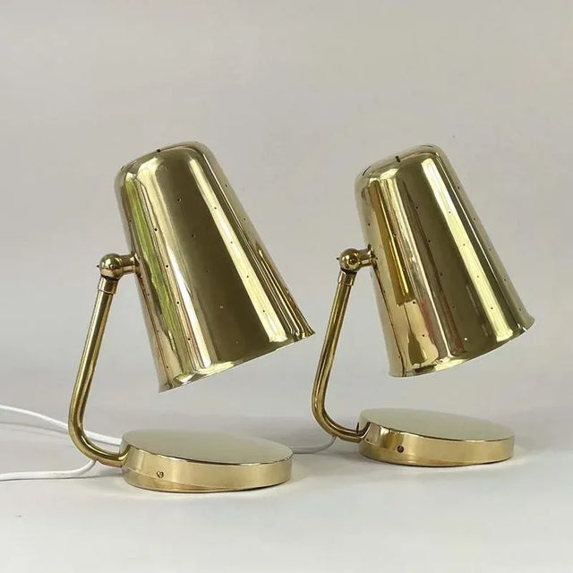 Brass Table Lamps by Karl Borén for Boréns Borås Belysning, 1950s, Set of 2 For Sale - Image 15 of 17