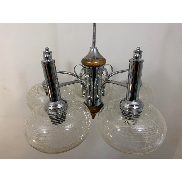 Vintage Five-Light Sputnik Chandelier by Emi Poljčane, Former Yugoslavia, 1983 For Sale - Image 10 of 17