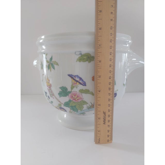 2000 - 2009 Royale Limoges France "Paradis Bleu" Jardiniere For Sale - Image 5 of 9