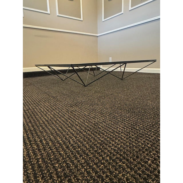 1980s Alanda Coffee Table Paolo Piva for B&b Italia – Black Steel & Glass For Sale - Image 9 of 14