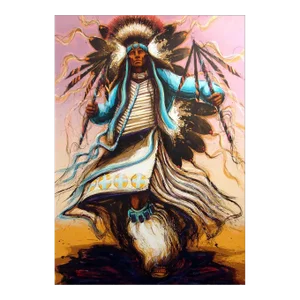Larry Fodor "Apache Dancer 6" Hand Signed & Numbered Limited Edition Lithograph