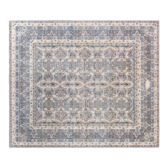 Antique Persian Kirman Handmade Wool Rug For Sale