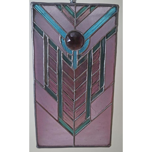 Art Deco Ruby Glass Lantern in the style of Tiffany & Co., 1990s For Sale - Image 6 of 16