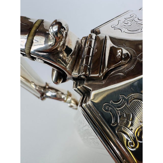 Antique S & Co Engraved Silver Plate Coffee Pot For Sale - Image 12 of 15