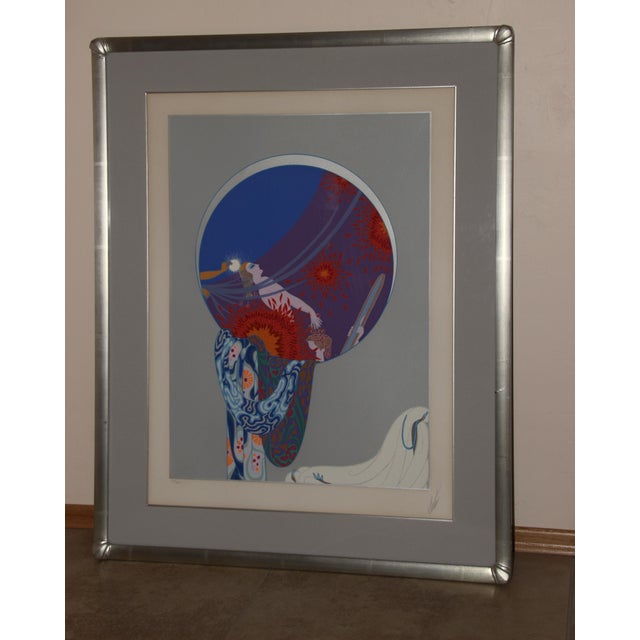 Erte Signed Erte Serigraph 132/300 “Nature’s Vanity” Elegant Art Deco Frame Professionally Framed Gallery Tags For Sale - Image 13 of 17