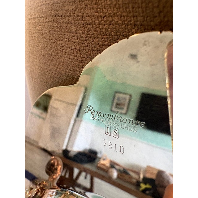 Metal Silver Plated Oval Serving Tray For Sale - Image 7 of 8
