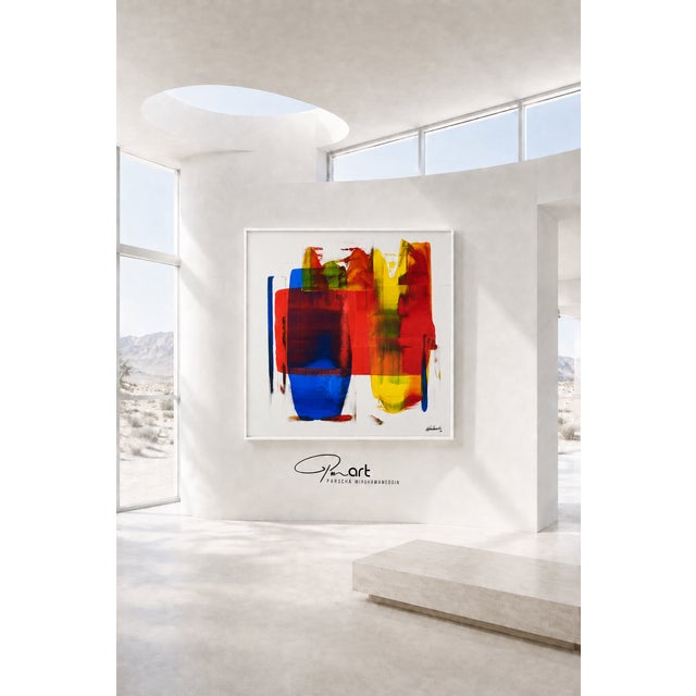 Abstract 2020s "Calm of Harmony" Abstract Acrylic Painting by Parscha Mirghawameddin For Sale - Image 3 of 18