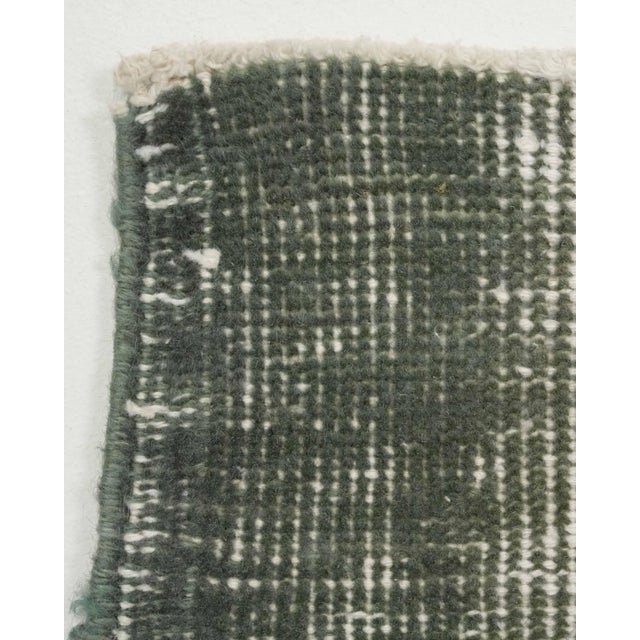 1970s Vintage Turkish Oushak Handmade Wool Cotton Gray Area Rug For Sale - Image 9 of 11