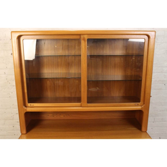 Brown Vintage Mid-Century Teak Server and Buffet Cabinet For Sale - Image 8 of 17