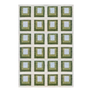 Color Study Handwoven Wool Flatweave SAMPLE Rug - Topanga For Sale