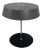 Mid-Century Modern Table Lamp with Black Base, Gray Shade & Chrome Upright For Sale
