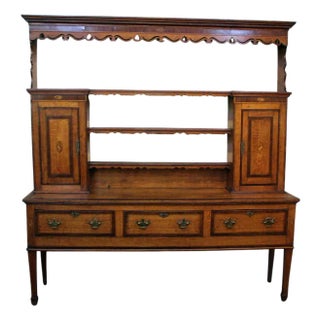 George III Period English Country Oak Dresser, Circa 1800-1830 For Sale