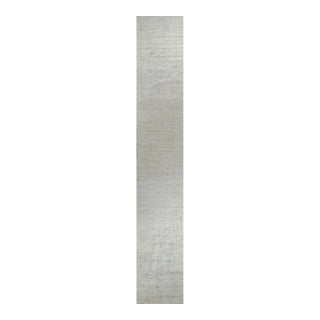 2010s Rug & Kilim’s Modern Rug in Solid Gray and Off-White Striae - 3x18 For Sale