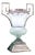 Cut Glass Vase with Silver Structure and Applications on Square Cut-Out Base For Sale