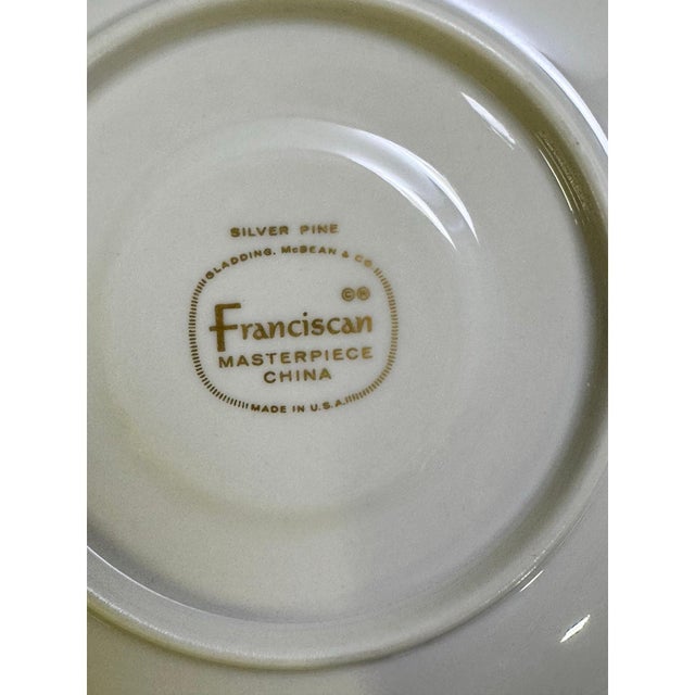 Mid 20th Century Franciscan Masterpiece Extremely Rare 'Silver Pine' 8-Five Pc Place Settings - 40 pcs For Sale - Image 16 of 17