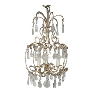 3-Light Small Chandelier by Mario Lighting Inc For Sale