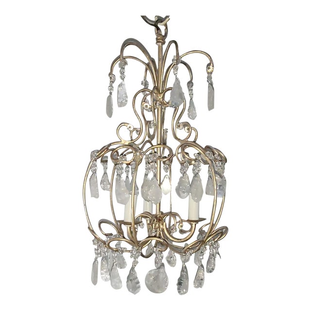 3-Light Small Chandelier by Mario Lighting Inc For Sale
