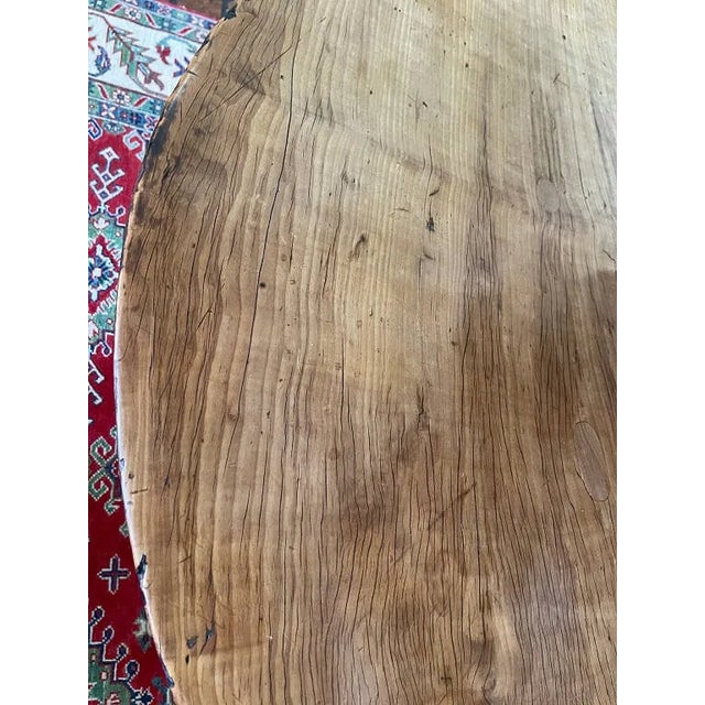 Antique Style Old Pine Round Farmhouse Kitchen Table For Sale In West Palm - Image 6 of 6