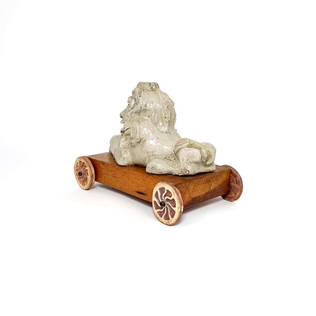 1970s 1975 Stoneware Circus Lion Sculpture by Jon Carlos Lopez For Sale - Image 5 of 11
