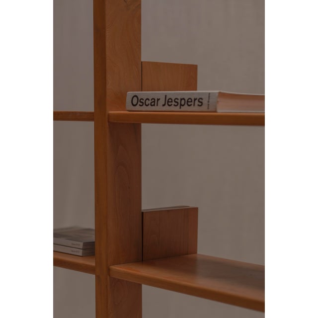 French Minimalist Wall Unit in Elm from Maison Regain, 1970s For Sale - Image 11 of 16
