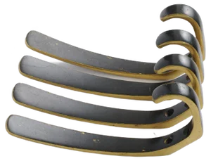 Mid-Century Brass Wall Hooks from Herta Baller, Set of 4