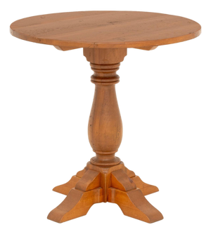 American Circular Pine Wood Pedestal Table