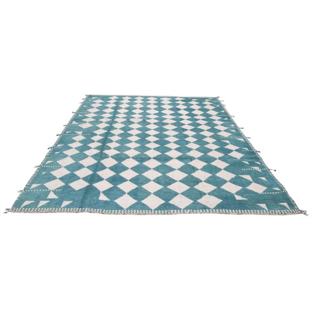 Moroccan Azilal hand knotted rug with natural colors, soft texture and fine weave.